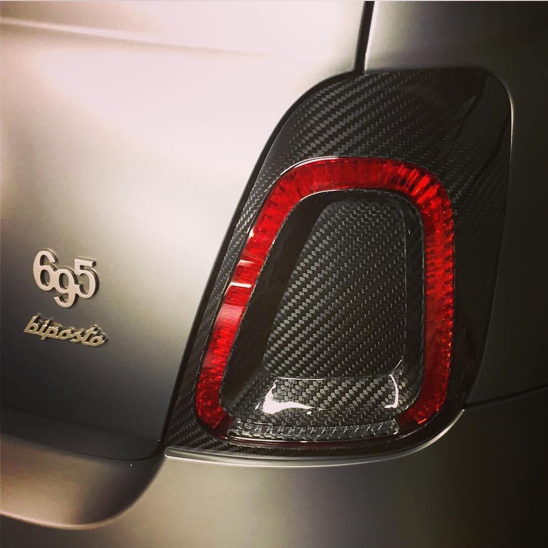 Abarth 595 Tail Light Frame Cover - Carbon Fibre - Abarth Tuning