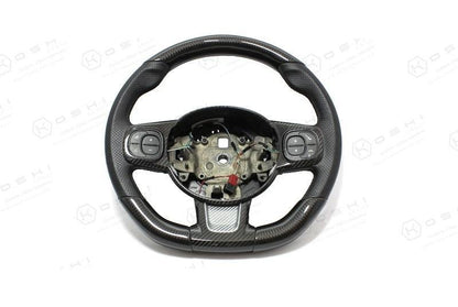 Abarth 595 2016> Upper Part Steering Wheel Cover - Carbon Fibre - Abarth Tuning