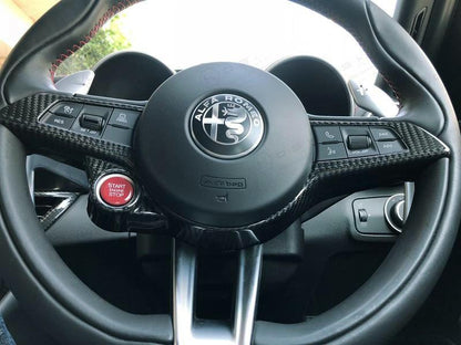 Alfa Romeo Giulia QV / Stelvio QV Steering Wheel Trim - Carbon Fibre - TMC Motorsport
