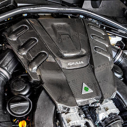Alfa Romeo Giulia QV Engine Cover - Carbon Fibre - TMC Motorsport