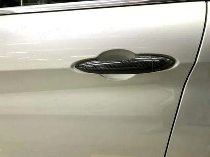 Alfa Romeo Giulia / Stelvio Outside Door Handles Cover Trim No Key - Carbon Fibre - Koshi Group Store