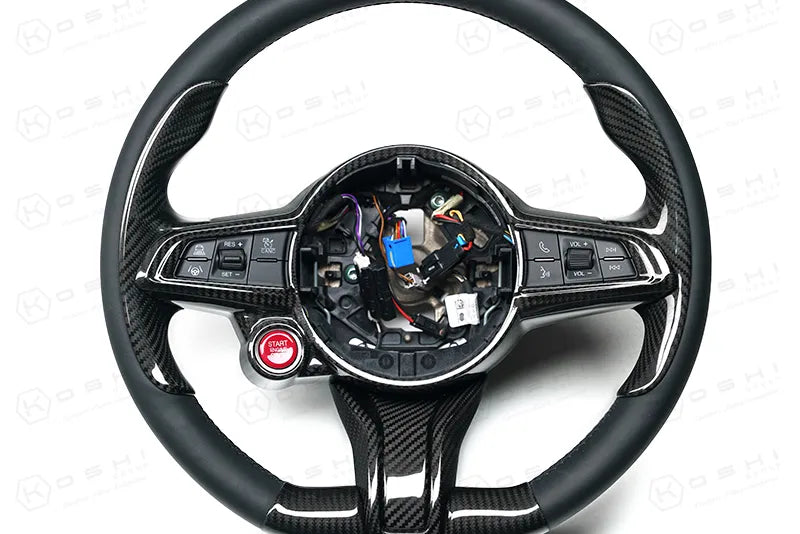 Alfa Romeo Giulia / Stelvio Steering Wheel Cover 2020-ongoing - Carbon Fibre Koshi Group Store