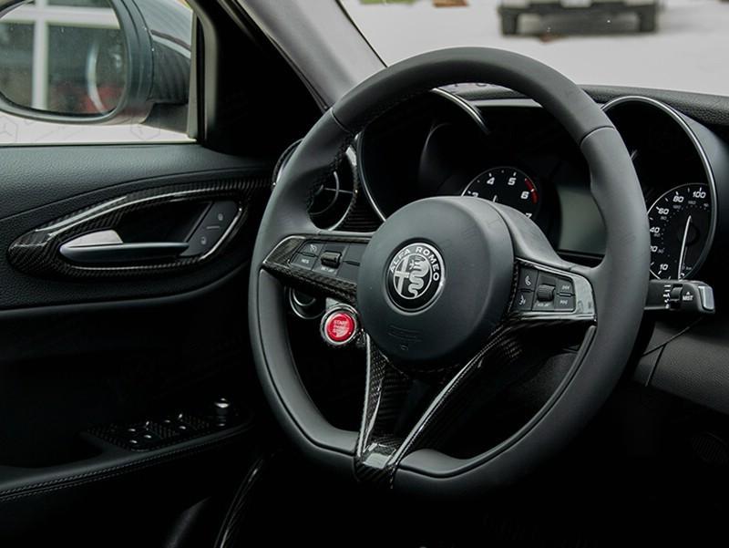 Alfa Romeo Giulia / Stelvio Steering Wheel Trim - Carbon Fibre Koshi Group Store
