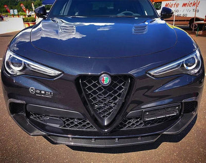 Alfa Romeo Stelvio QV Front Splitter - Carbon Fibre Koshi Group Store