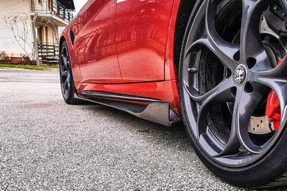 Alfa Romeo Giulia QV Shark Fin Side Skirts - Carbon Fibre - Koshi Group Store
