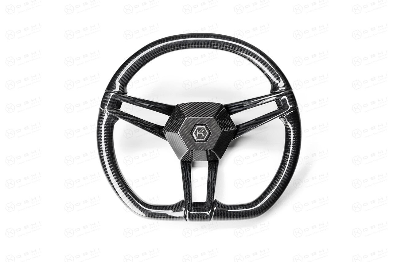 Carbon Fiber 3-Spoke Steering Wheel – KOSHI Design - Carbon Fibre
