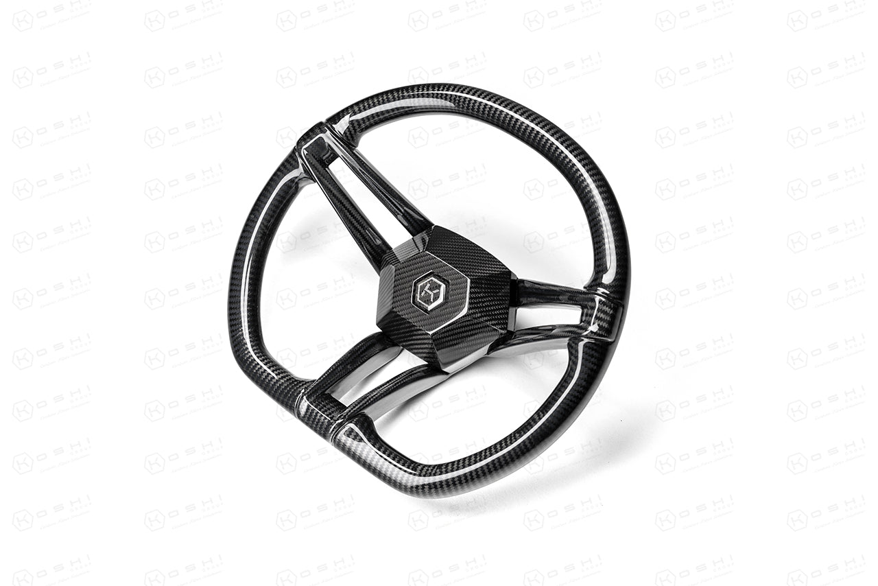 Carbon Fiber 3-Spoke Steering Wheel – KOSHI Design - Carbon Fibre