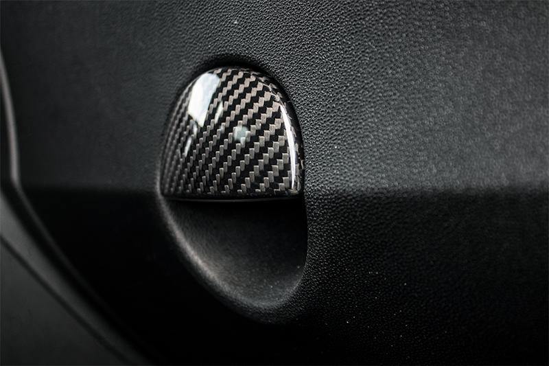 Abarth Fiat 500 / 595 / 695 Glove Box Door Handle Cover - Carbon Fibre - Abarth Tuning