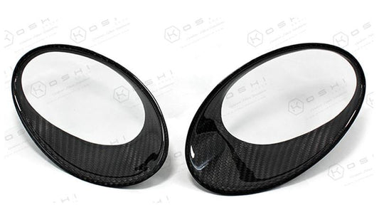 Abarth 500 Headlights Frame Cover - Carbon Fibre - Abarth Tuning