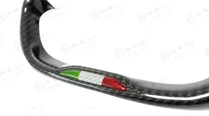 Alfa Romeo 4C Steering Wheel Italian Flag Badge - Carbon Fibre - TMC Motorsport