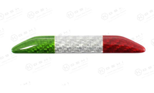 Alfa Romeo 4C Steering Wheel Italian Flag Badge - Carbon Fibre - Koshi Group Store