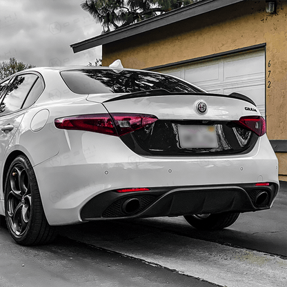 Alfa Romeo Giulia Central Back Trim License Plate - Carbon Fibre - TMC Motorsport