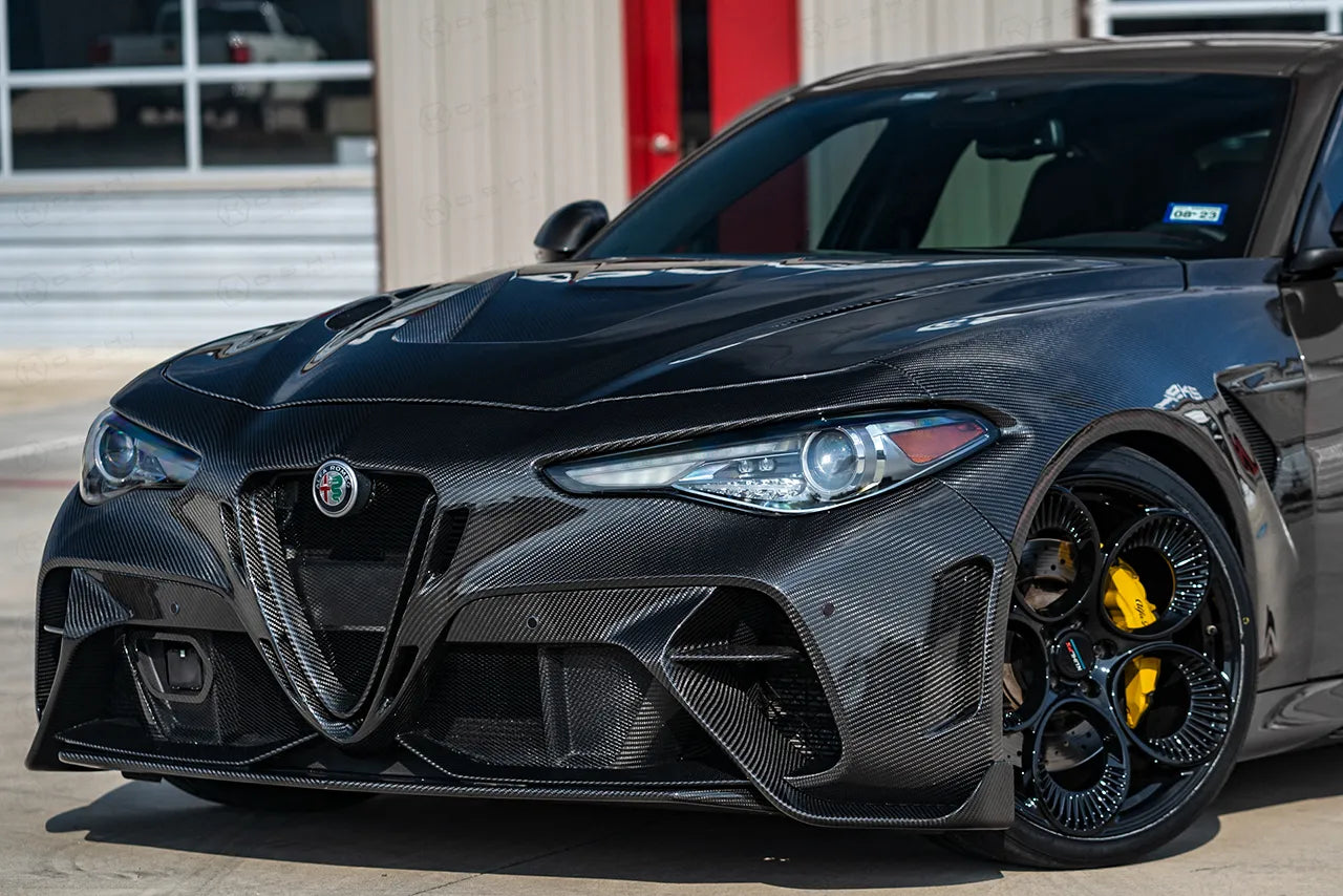 Alfa Romeo Giulia GTAm Style Front Bumper - Carbon Fibre - TMC Motorsport