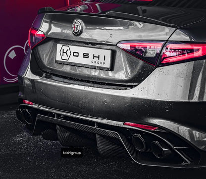 Alfa Romeo Giulia QV Rear Diffuser - Carbon Fibre - TMC Motorsport