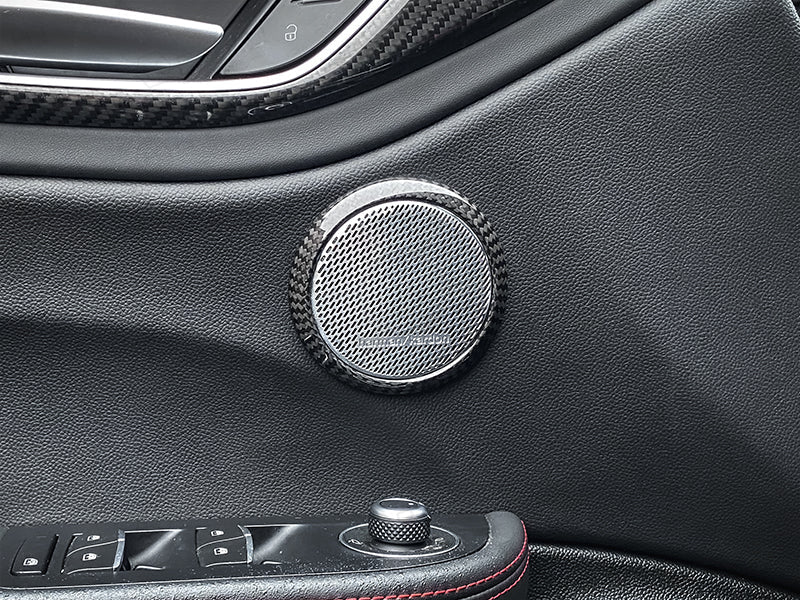 Alfa Romeo Giulia Front Door Small Speaker Frame - Carbon Fibre