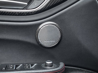 Alfa Romeo Giulia Front Door Small Speaker Frame - Carbon Fibre