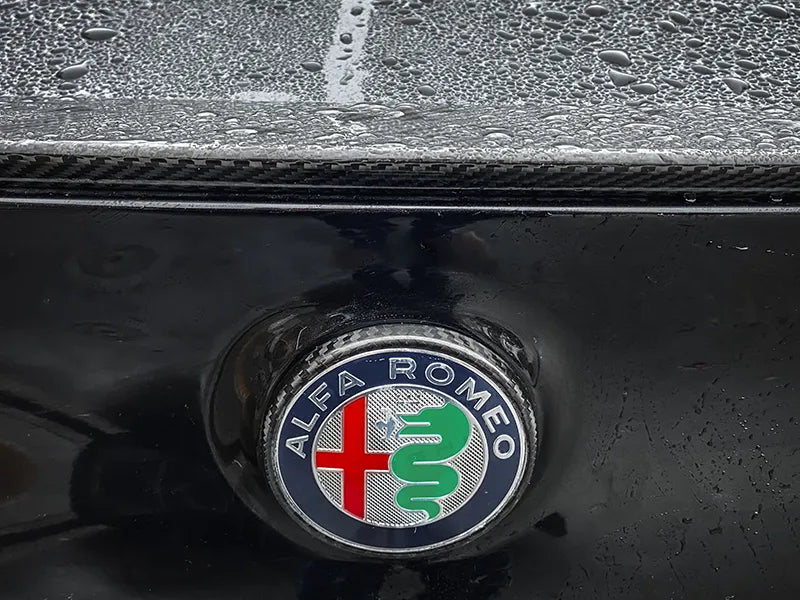 Alfa Romeo Giulia Rear Logo Frame - Carbon Fibre - TMC Motorsport