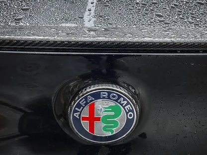 Alfa Romeo Giulia Rear Logo Frame - Carbon Fibre - TMC Motorsport