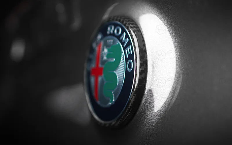 Alfa Romeo Giulia Rear Logo Frame - Carbon Fibre - TMC Motorsport