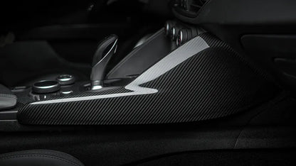 Alfa Romeo Giulia Side Panel Trim of Center Console Cover - Carbon Fibre - TMC Motorsport