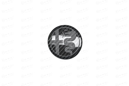 Alfa Romeo Giulia / Stelvio Steering Wheel Badge Logo Cover - Carbon Fibre - TMC Motorsport