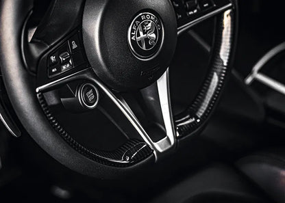 Alfa Romeo Giulia / Stelvio Steering Wheel Sides Cover - Carbon Fibre - TMC Motorsport