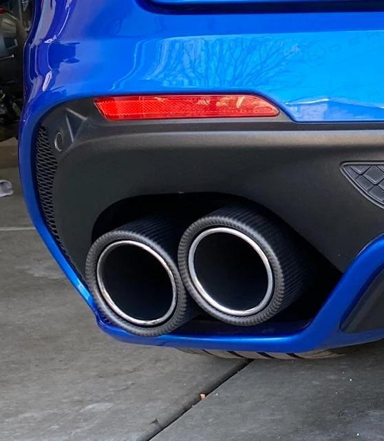 Alfa Romeo Giulia QV / Stelvio QV Exhaust Pipes - Carbon Fibre - Koshi Group Store