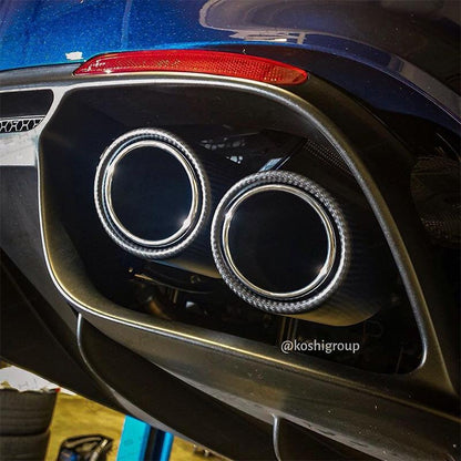 Alfa Romeo Giulia QV / Stelvio QV Exhaust Pipes - Carbon Fibre - TMC Motorsport
