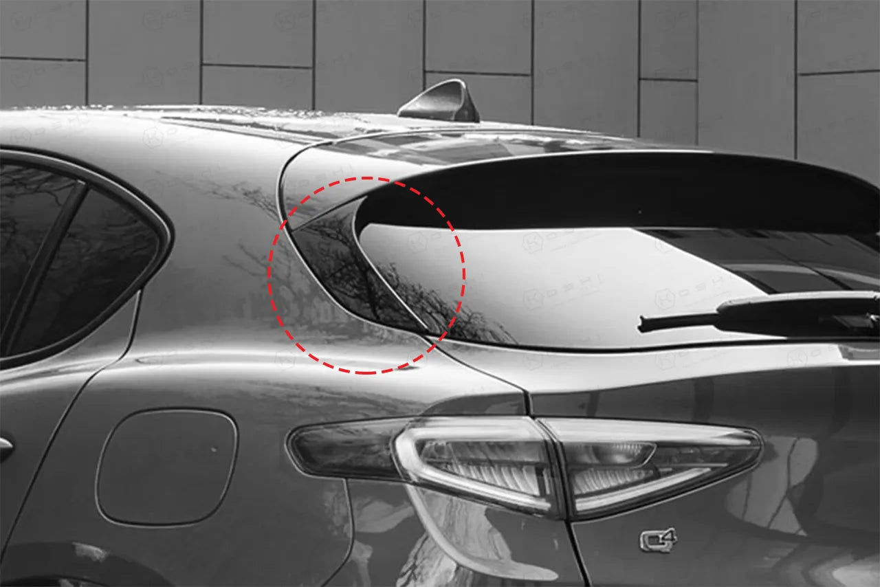 Alfa Romeo Stelvio Rear Window Triangle Side Trim Cover - Carbon Fibre - TMC Motorsport