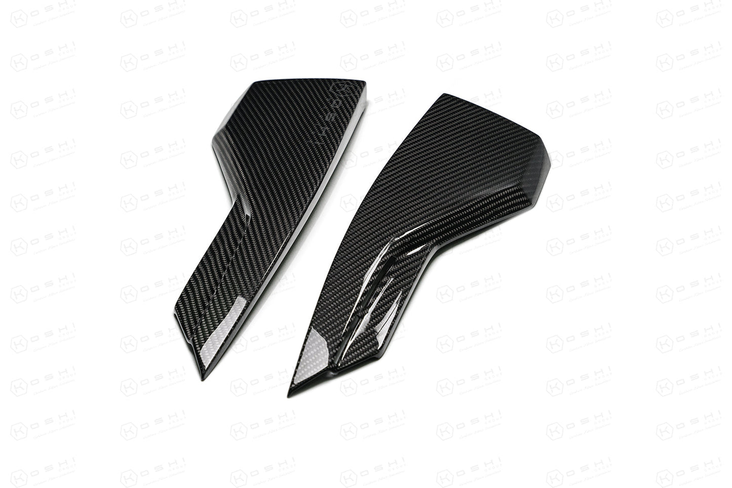 Carbon Fiber Engine Air Scoops for Mercury V8 Outboard, 500R, 450R, 300R, 300 VERADO - Carbon Fibre