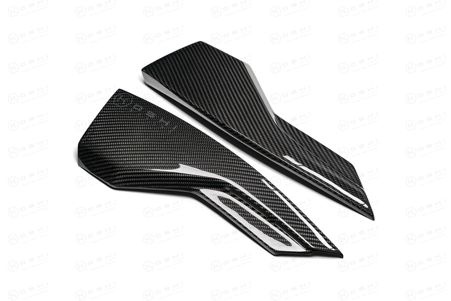 Carbon Fiber Engine Air Scoops for Mercury V8 Outboard, 500R, 450R, 300R, 300 VERADO - Carbon Fibre
