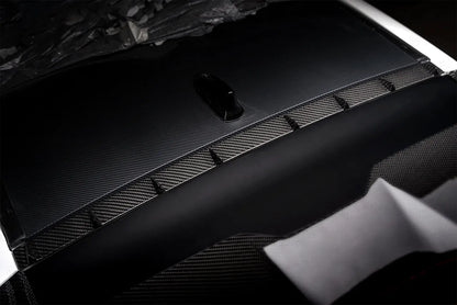 Toyota GR Yaris Roof Silencer Trim with Shark Fins / Vortex Generator - Carbon Fibre - TMC Motorsport
