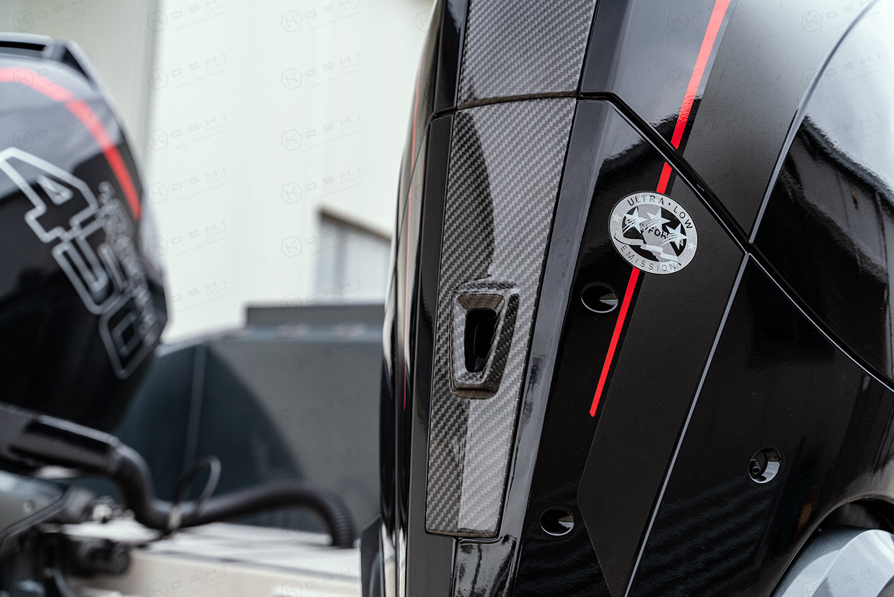 Mercury V8 Outboard Cowling Accent Panel Kit (500R, 450R, 300R, 300 VERADO) - Carbon Fibre