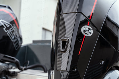 Mercury V8 Outboard Cowling Accent Panel Kit (500R, 450R, 300R, 300 VERADO) - Carbon Fibre