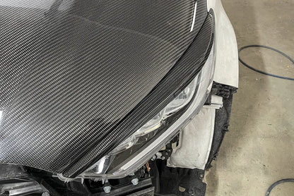 Toyota GR Yaris Headlights Cover (Angry Look) - Carbon Fibre - TMC Motorsport
