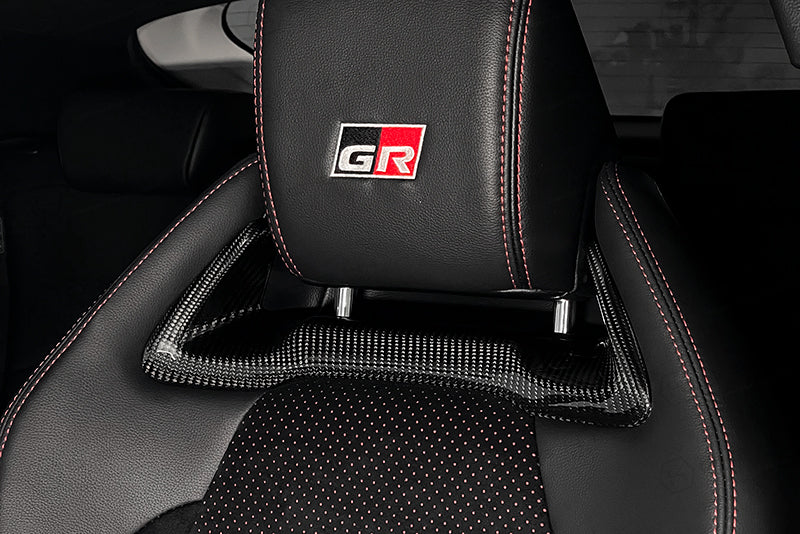 Toyota GR Yaris Headrest Inserts - Carbon Fibre - TMC Motorsport