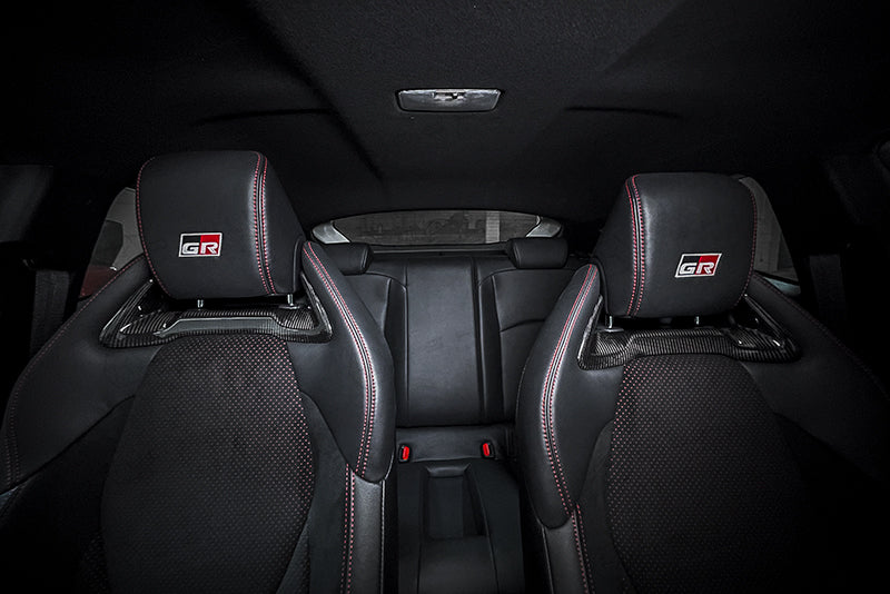 Toyota GR Yaris Headrest Inserts - Carbon Fibre - TMC Motorsport