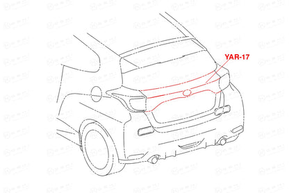 Toyota GR Yaris Rear Door Tailgate Trim - Carbon Fibre - TMC Motorsport