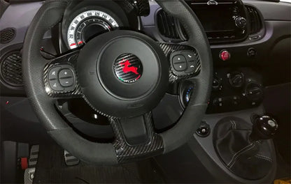 Abarth 595 Steering Wheel Trim - Carbon Fibre - TMC Motorsport