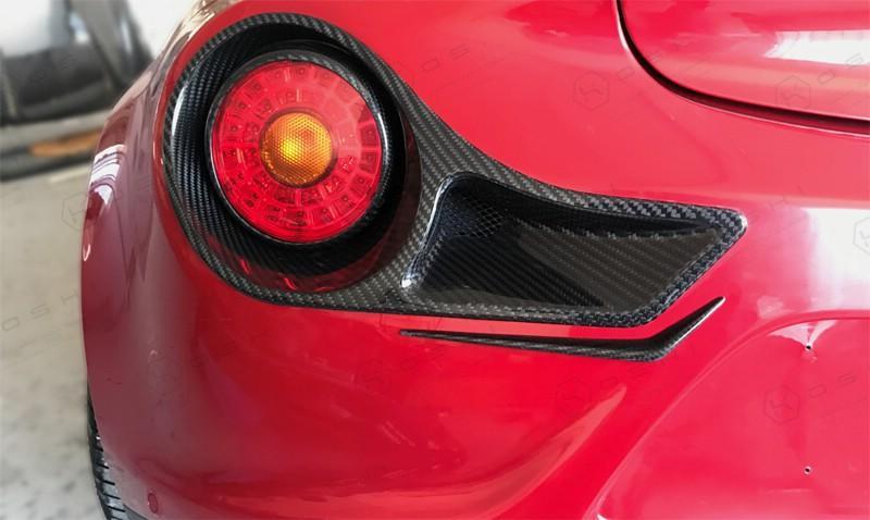 Alfa Romeo 4C Rear Frame Tail Light ,488 Ferrari Style - Carbon Fibre - TMC Motorsport