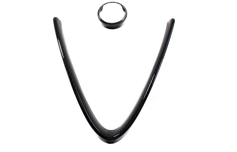 Alfa Romeo Giulia Front V Shield Emblem Grille Frame - Carbon Fibre - TMC Motorsport