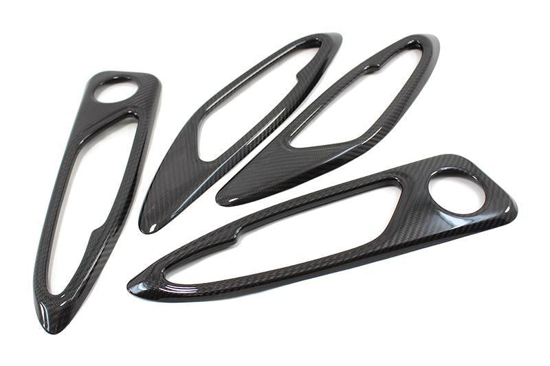 Alfa Romeo Giulia Internal Door Handles Frame Trim - Carbon Fibre - Koshi Group Store