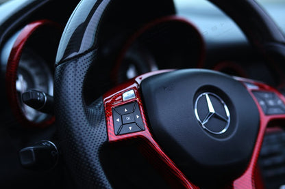 Mercedes Benz SLK R172 steering wheel trim - Carbon Fibre