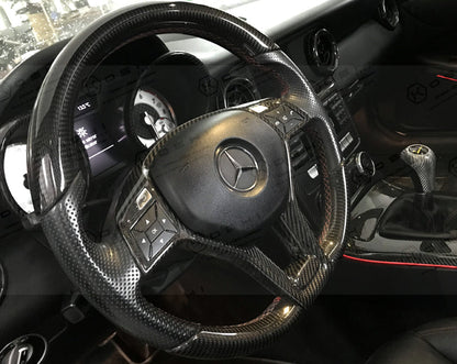 Mercedes Benz SLK R172 steering wheel trim - Carbon Fibre
