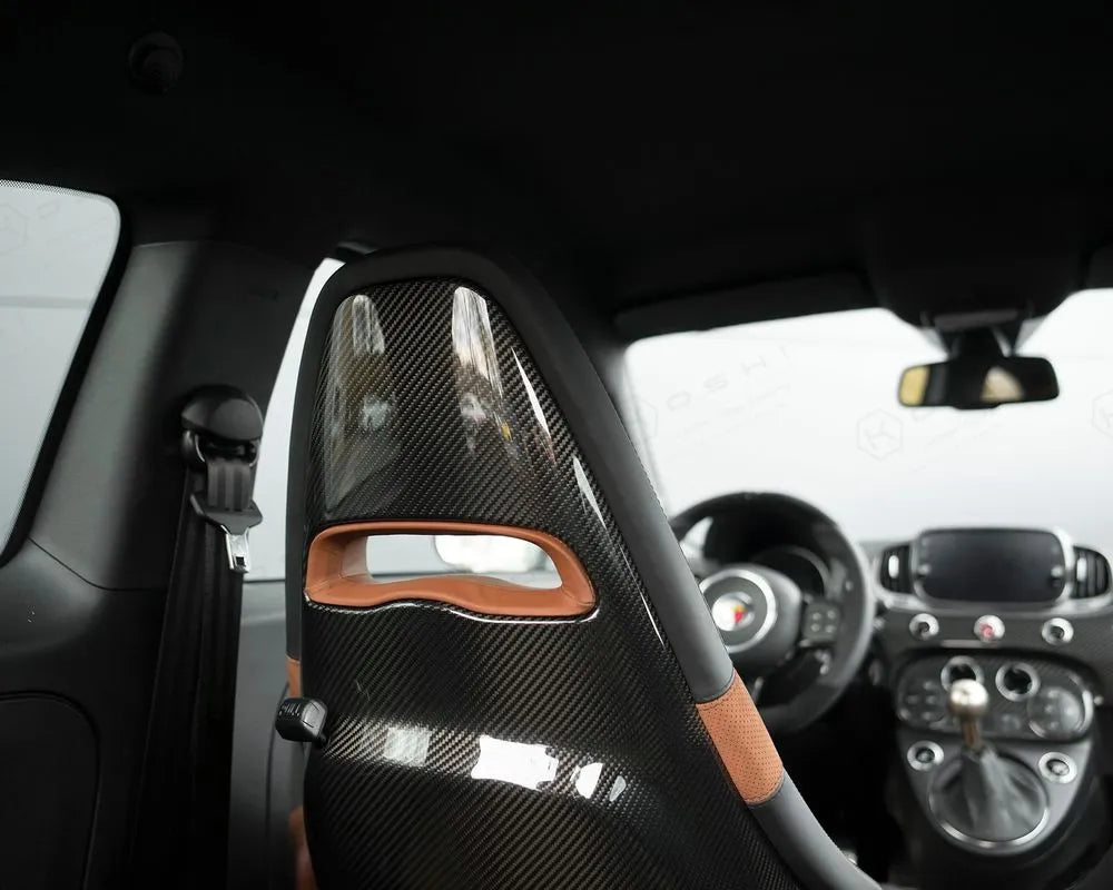 Abarth 500 / 595 / 695 Sabelt Seat Cover Shell Set - Carbon Fibre - TMC Motorsport