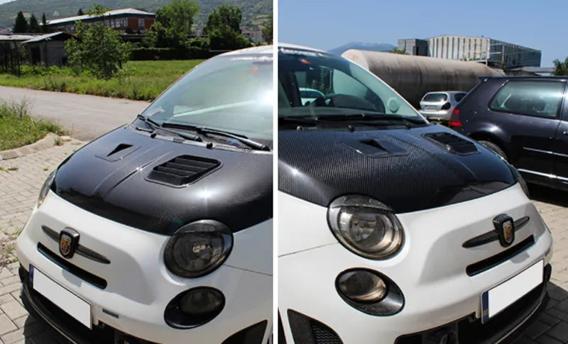 Abarth 500 Eyelids (Bad-Look Eyes) - Carbon Fibre - TMC Motorsport