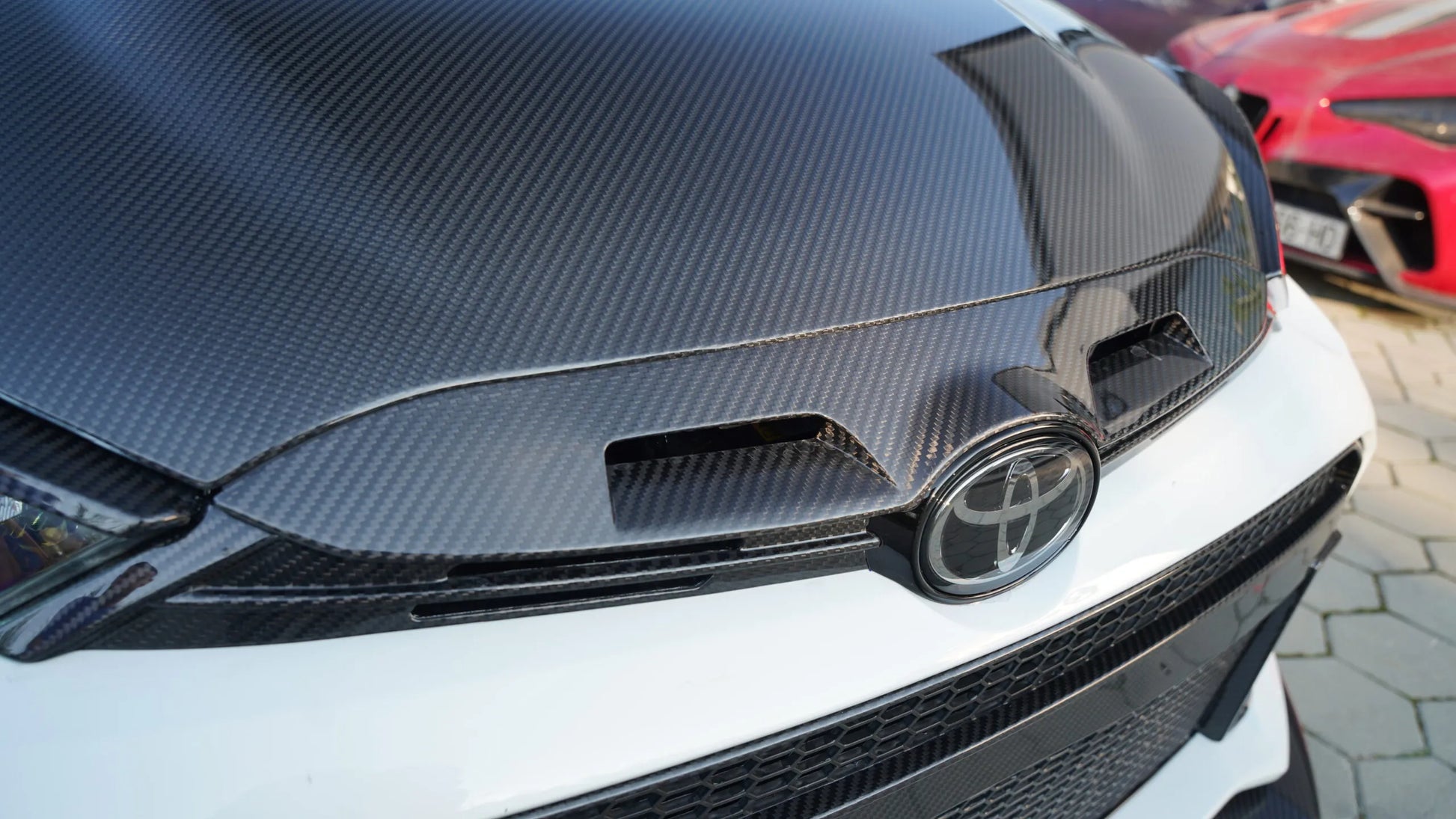 Toyota GR Yaris Front Hood Trim - Carbon Fibre - TMC Motorsport