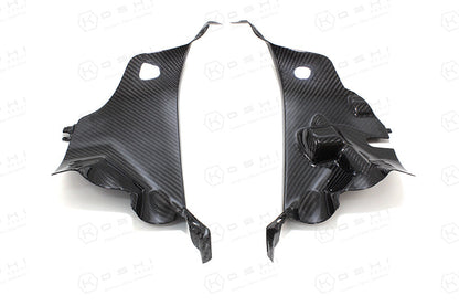 Ducati Panigale V4 S air tube covers - Carbon Fibre