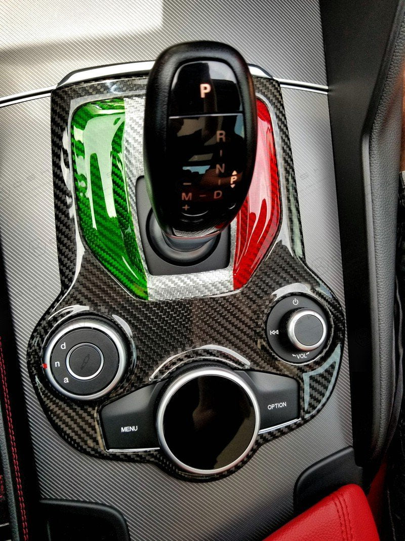 Alfa Romeo Giulia Central Console Tunnel Trim - Carbon Fibre - TMC Motorsport