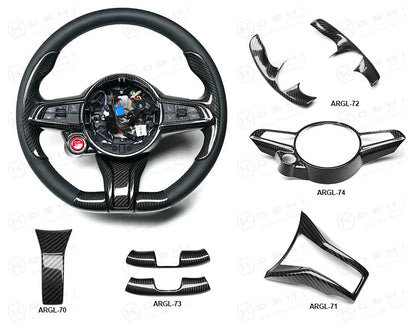 Alfa Romeo Giulia QV / Stelvio QV Lower Steering Wheel Cover  2020-ongoing - Carbon Fibre - TMC Motorsport